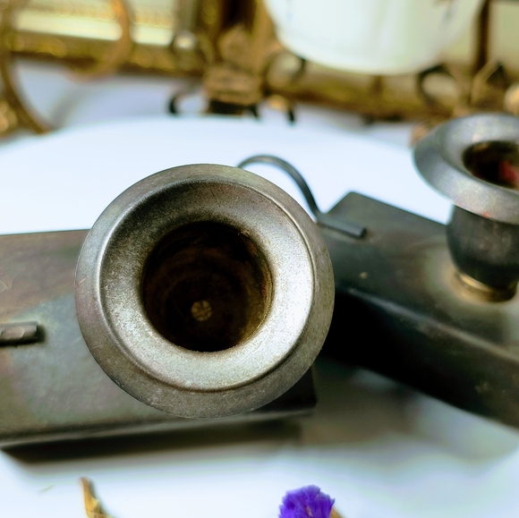 Vintage 1970s. Two Candle holders with match holders. Excellent condition - Picture 9 of 12